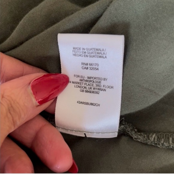 Olive Green Women's Top with Sunflower Detail - Picture 10 of 11